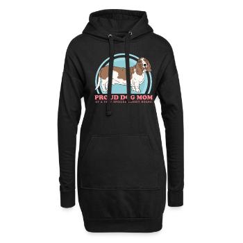 Basset Hound Maman Maîtresse Chien Propriétaire Cadeau - Sweat-shirt à capuche long Femme - noir - Devant