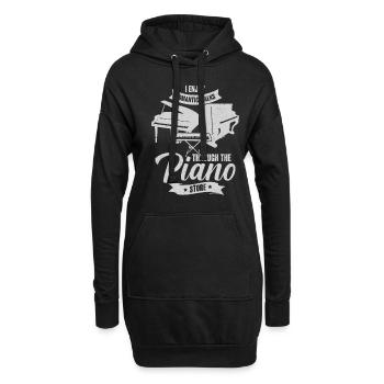 Piano Piano Pianiste Musicien Cadeau - Sweat-shirt à capuche long Femme - noir - Devant