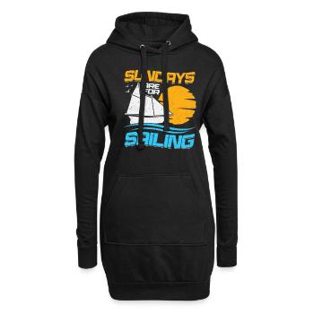 Segelboot Segeln Sonntag Segler Geschenk - Hoodie-Kleid - Schwarz - Vorne