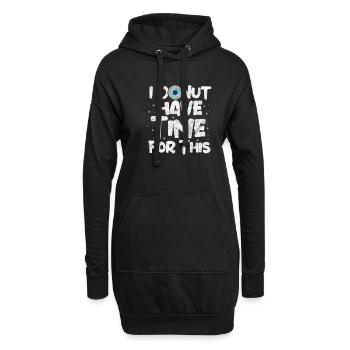 Donut - Hoodie-Kleid - Schwarz - Vorne
