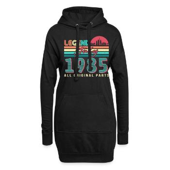 Geboren 1985 Im Juli - Hoodie-Kleid - Schwarz - Vorne