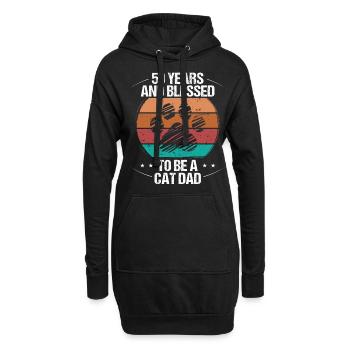 50 Year Old Cat Father be a Cat Dad 50th Birthday - Hoodie Dress - black - Front