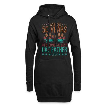 50 Year Old Dad 50 Years Cat Father 50th Birthday - Hoodie Dress - black - Front