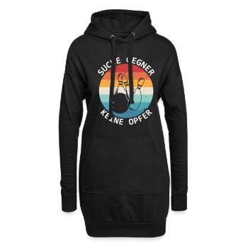 Suche Gegner Keine Opfer Bowling Kegel Bowler - Hoodie-Kleid - Schwarz - Vorne