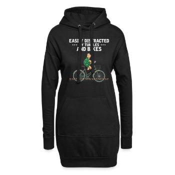 Schildkröten Und Fahrräder Fahrrad Meeresbiologe - Hoodie-Kleid - Schwarz - Vorne