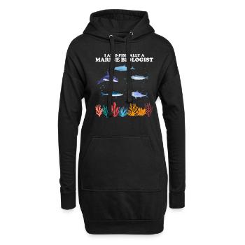 Offizieller Meeresbiologe Fisch Meeresbiologie - Hoodie-Kleid - Schwarz - Vorne