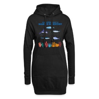 Scientifique marin officiel Biologiste marin - Sweat-shirt à capuche long Femme - noir - Devant