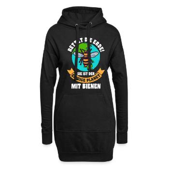 Imker Imkerei Biene Bienen - Hoodie-Kleid - Schwarz - Vorne