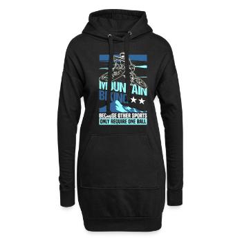 Mountain Biking Downhill MTB Helmet Cycling Jersey - Hoodie-Kleid - Schwarz - Vorne