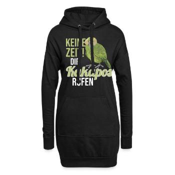 Keine Zeit die Kakapos rufen Papagei - Hoodie-Kleid - Schwarz - Vorne