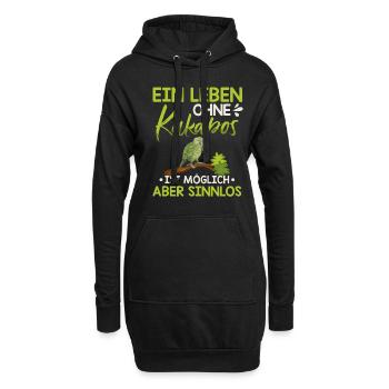 Ein Leben ohne Kakapos ist sinnlos Papagei - Hoodie-Kleid - Schwarz - Vorne