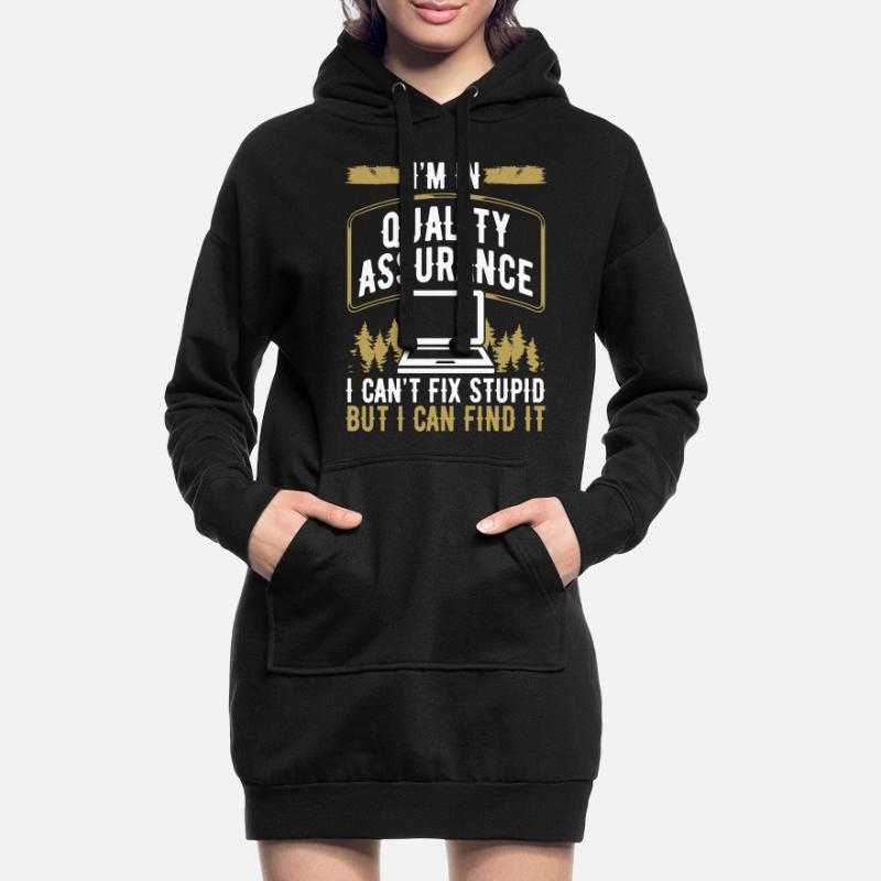 Test d’assurance qualité Test du code d’ingénierie QA Sweat-shirt à capuche long Femme