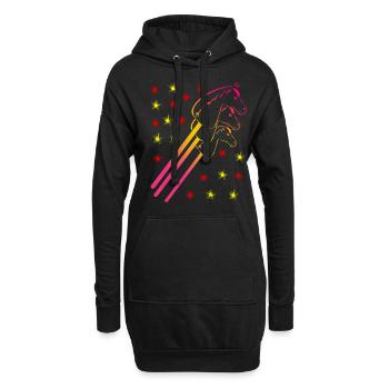 Hobby Équitation Hobby Horse - Sweat-shirt à capuche long Femme - noir - Devant