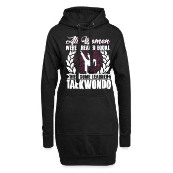 TKD Korean Martial Arts Tae Kwon - Hoodie-Kleid - Schwarz - Vorne
