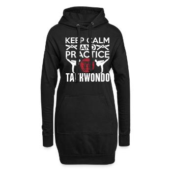 TKD Korean Martial Arts Tae Kwon - Hoodie-Kleid - Schwarz - Vorne