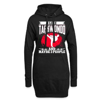 TKD Korean Martial Arts Tae Kwon - Hoodie-Kleid - Schwarz - Vorne