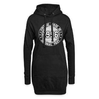 Vintage Made In 1996 Original Part Geburtstag 1996 - Hoodie-Kleid - Schwarz - Vorne