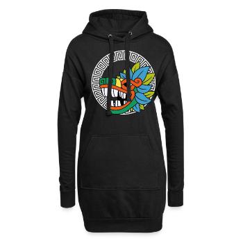 Quetzalcoatl Azteken Gefiederte Schlange Maya Inka - Hoodie-Kleid - Schwarz - Vorne