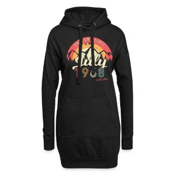 Retro Im Juli 1968 - Hoodie-Kleid - Schwarz - Vorne