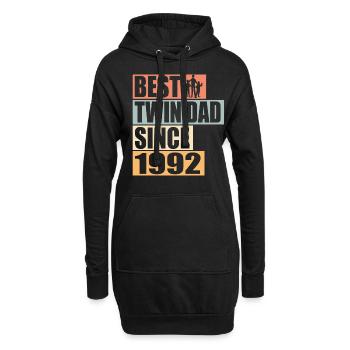 Zwillinge Vater Zwillingsvater seit 1992 - Hoodie-Kleid - Schwarz - Vorne