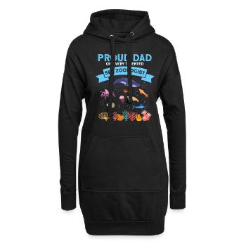 Fier papa Zooologiste de l’océan Zooologie Mer - Sweat-shirt à capuche long Femme - noir - Devant