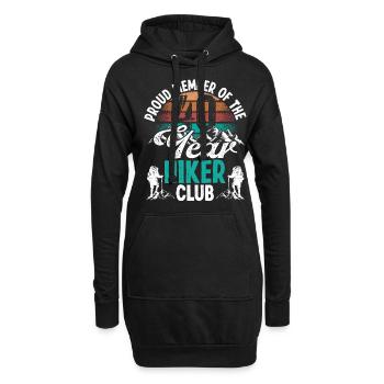 40 Year Old Hiker Mountains Hiking Birthday 40 - Hoodie-Kleid - Schwarz - Vorne