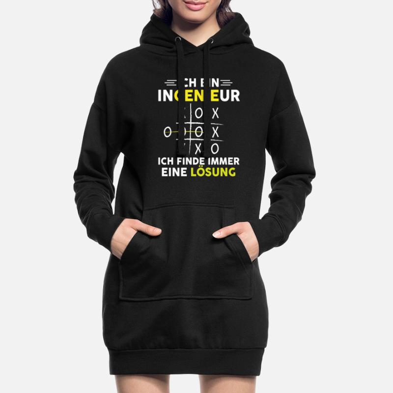 I am an engineer I always find a solution Hoodie Dress