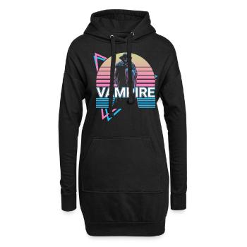 Vampire Halloween Bloodsucker Retro Gift - Hoodie Dress - black - Front