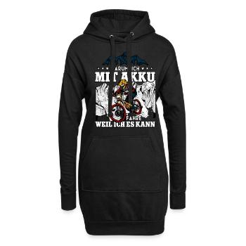 Warum ich mit Akku fahre Pedelec E-Bike - Hoodie-Kleid - Schwarz - Vorne