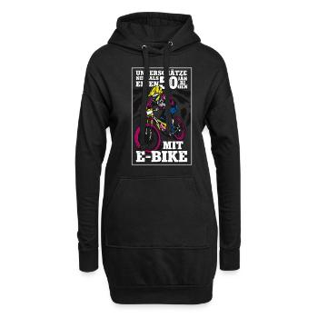 50. Geburtstag Pedelec E-Bike - Hoodie-Kleid - Schwarz - Vorne