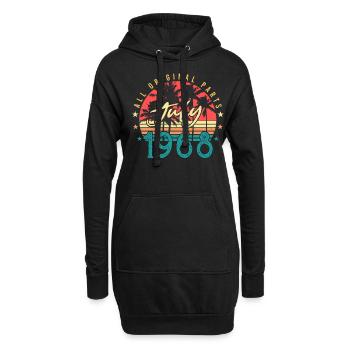 Vintage 1968 Juli - Hoodie-Kleid - Schwarz - Vorne