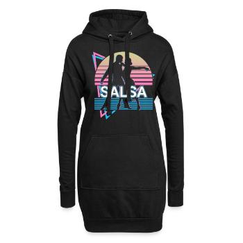 Salsa Tanzen Salsa Tänzer Retro Geschenk - Hoodie-Kleid - Schwarz - Vorne