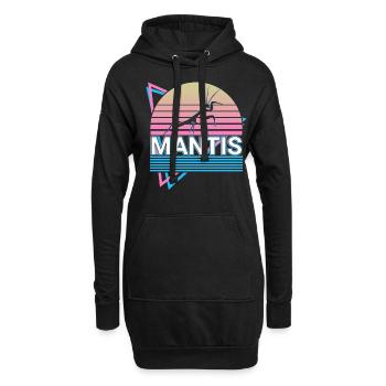 Gottesanbeterin Gottesanbeterin Retro Geschenk - Hoodie-Kleid - Schwarz - Vorne