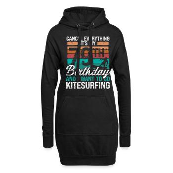 79 Birthday Kiteboarding Kitesurfer 79 Year Old - Hoodie-Kleid - Schwarz - Vorne