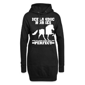 Cheval islandais Tölt Poney islandais Chevaux islandais - Sweat-shirt à capuche long Femme - noir - Devant