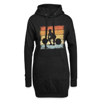 Gewichtheber Geschenk - Hoodie-Kleid - Schwarz - Vorne