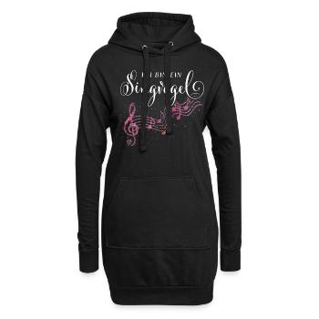 Sängerin Sänger Chor Acapella Singen - Hoodie-Kleid - Schwarz - Vorne