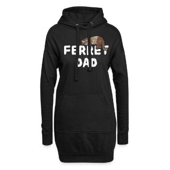 Furet Fischoffer Fête des pères Furet - Sweat-shirt à capuche long Femme - noir - Devant