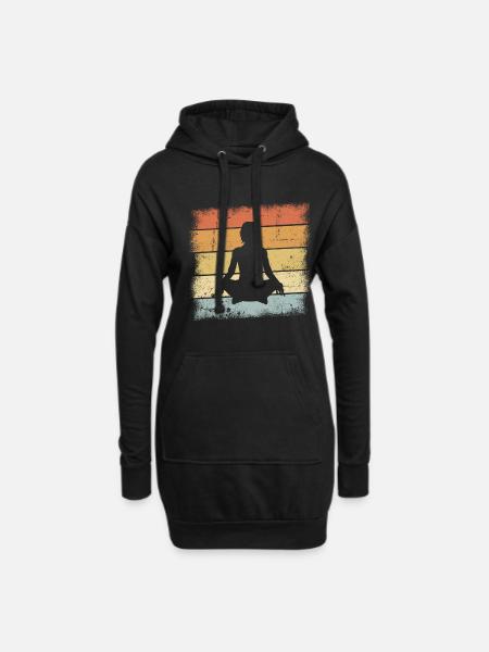 Yoga Namaste - Hoodie-Kleid - Schwarz