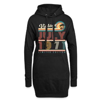 1971 En Juillet Rétro - Sweat-shirt à capuche long Femme - noir - Devant