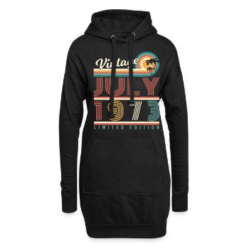 1973 Rétro en juillet - Sweat-shirt à capuche long Femme - noir - Devant