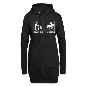 Horse Racing Horse Racers Statement Problem - Hoodie-Kleid - Schwarz - Vorne