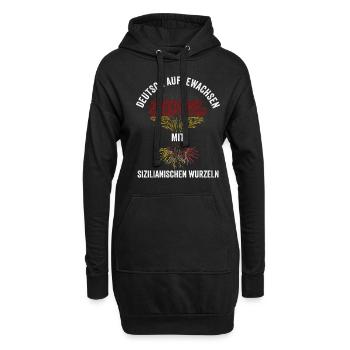Sicilia Deutschland Sizilianer Sizilianisches Sizi - Hoodie-Kleid - Schwarz - Vorne