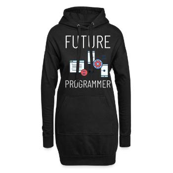 Programmeur Programmation Ordinateur Développeur Pc - Sweat-shirt à capuche long Femme - noir - Devant