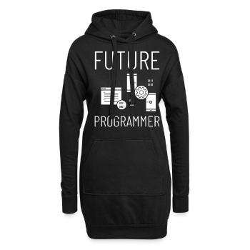 Programmeur Programmation Ordinateur Développeur Pc - Sweat-shirt à capuche long Femme - noir - Devant