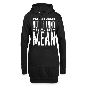 Ich Bin Eigentlich Nicht Lustig Ich Bin Nur Gemein - Hoodie-Kleid - Schwarz - Vorne
