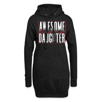 Super comme ma fille - Sweat-shirt à capuche long Femme - noir - Devant