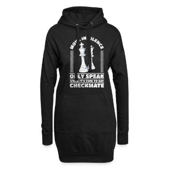 Schachmatt Schach Weisheit Königsfigur Damen Spiel - Hoodie-Kleid - Schwarz - Vorne