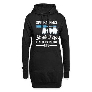 Dentiste Assistant dentaire Assistant dentaire Cadeau - Sweat-shirt à capuche long Femme - noir - Devant