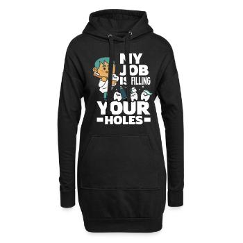 Dentiste Assistant dentaire Assistant dentaire Cadeau - Sweat-shirt à capuche long Femme - noir - Devant